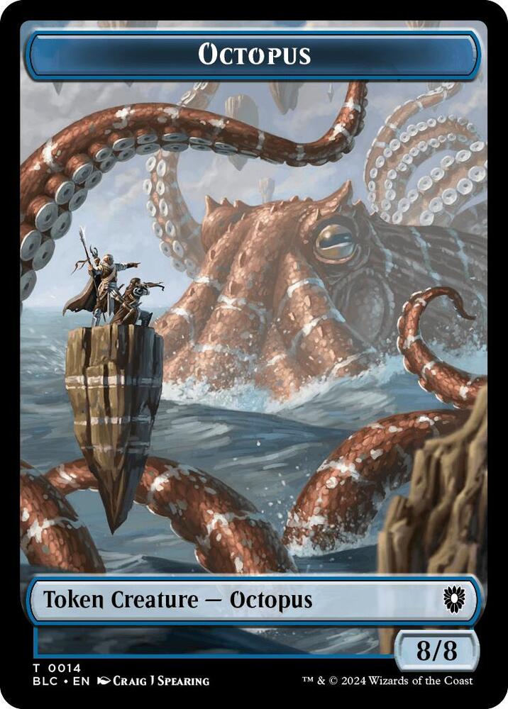 Octopus // Rabbit Double-Sided Token 14 // 3 card from Commander: Bloomburrow