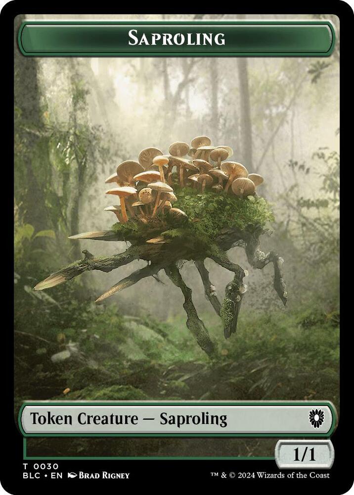 Saproling // Treasure Double-Sided Token 30 // 29 card from Commander: Bloomburrow