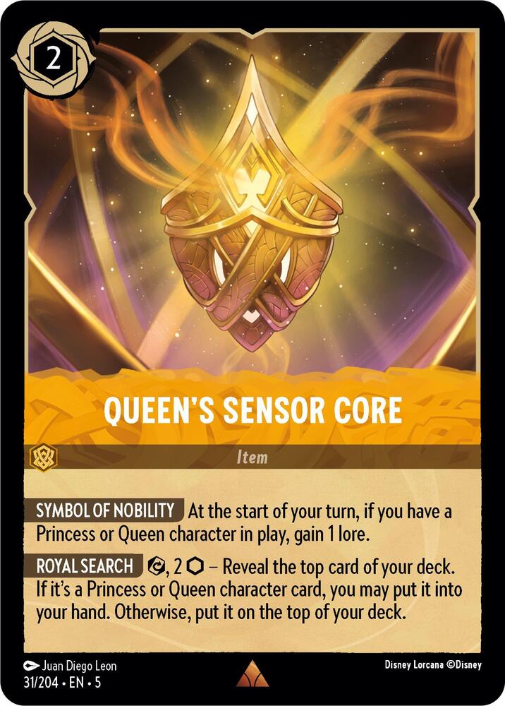 Queen's Sensor Core 31/204 card from Shimmering Skies