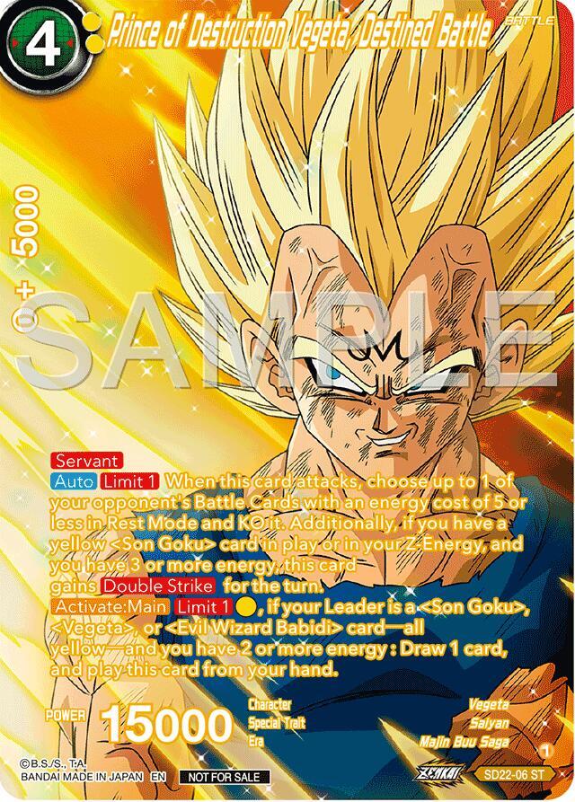 Prince of Destruction Vegeta, Destined Battle (Premium Alt-Art Card Set 2024 Vol.2) SD22-06 card from Promotion Cards