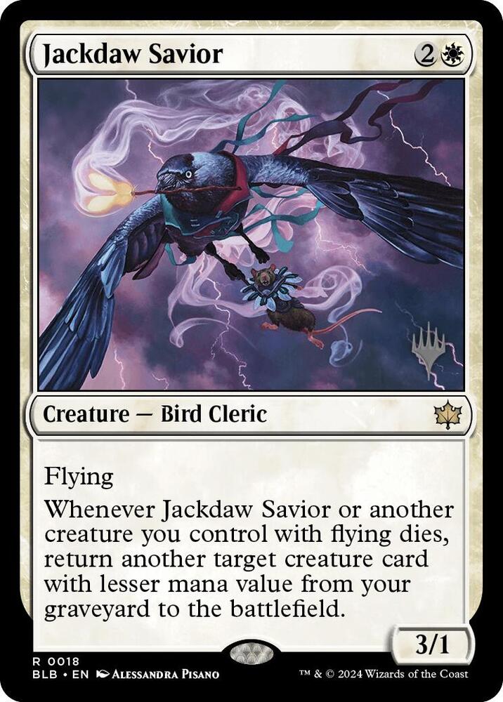 Jackdaw Savior 18 card from Promo Pack: Bloomburrow
