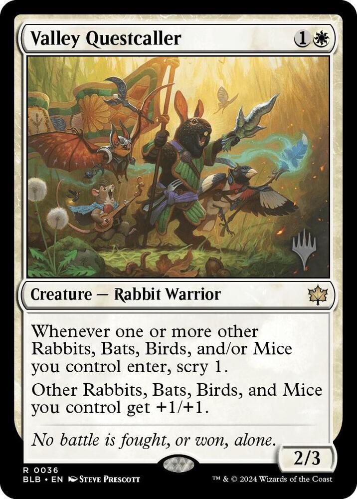 Valley Questcaller 36 card from Promo Pack: Bloomburrow