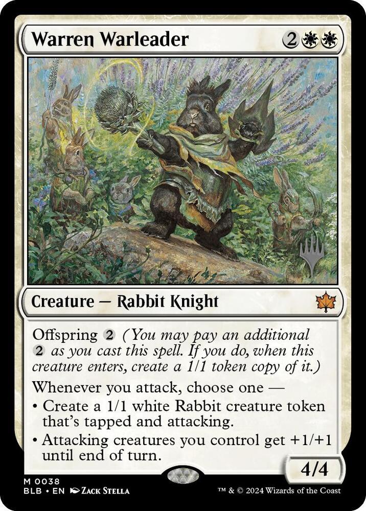 Warren Warleader 38 card from Promo Pack: Bloomburrow