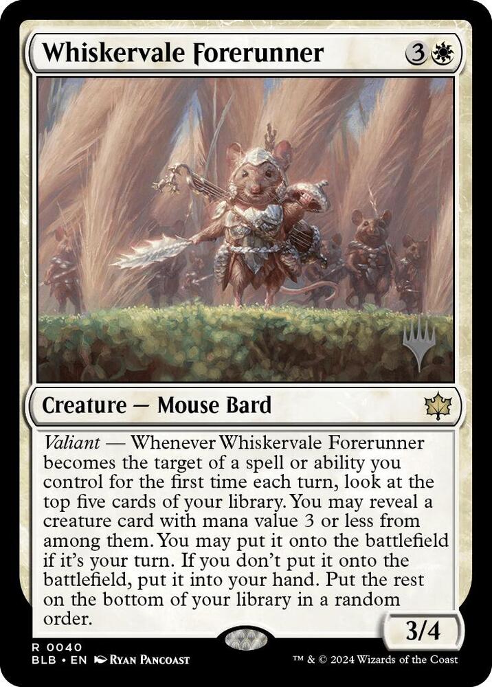 Whiskervale Forerunner 40 card from Promo Pack: Bloomburrow