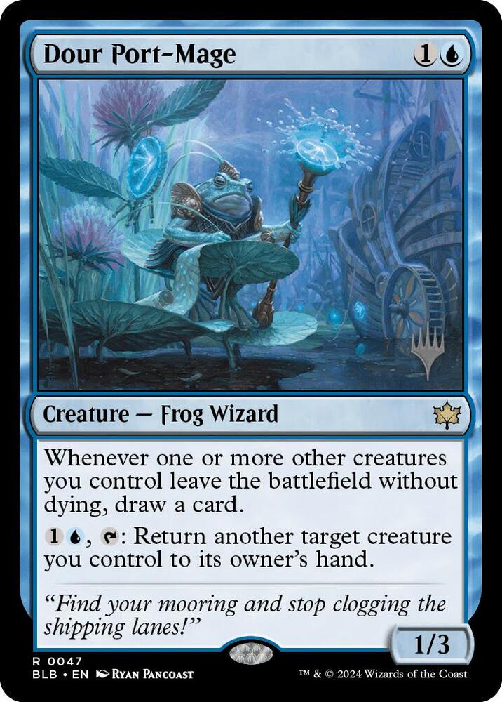 Dour Port-Mage 47 card from Promo Pack: Bloomburrow