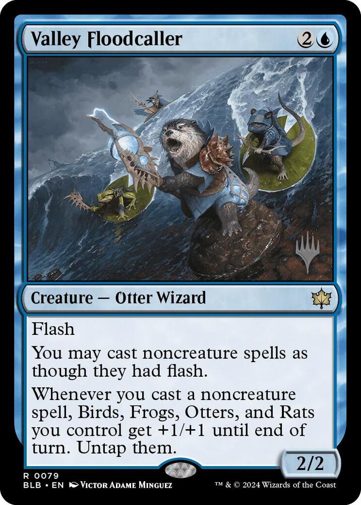 Valley Floodcaller 79 card from Promo Pack: Bloomburrow