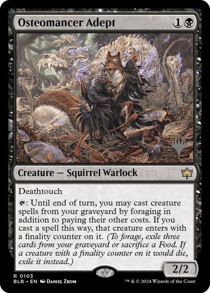Osteomancer Adept 103 card from Promo Pack: Bloomburrow