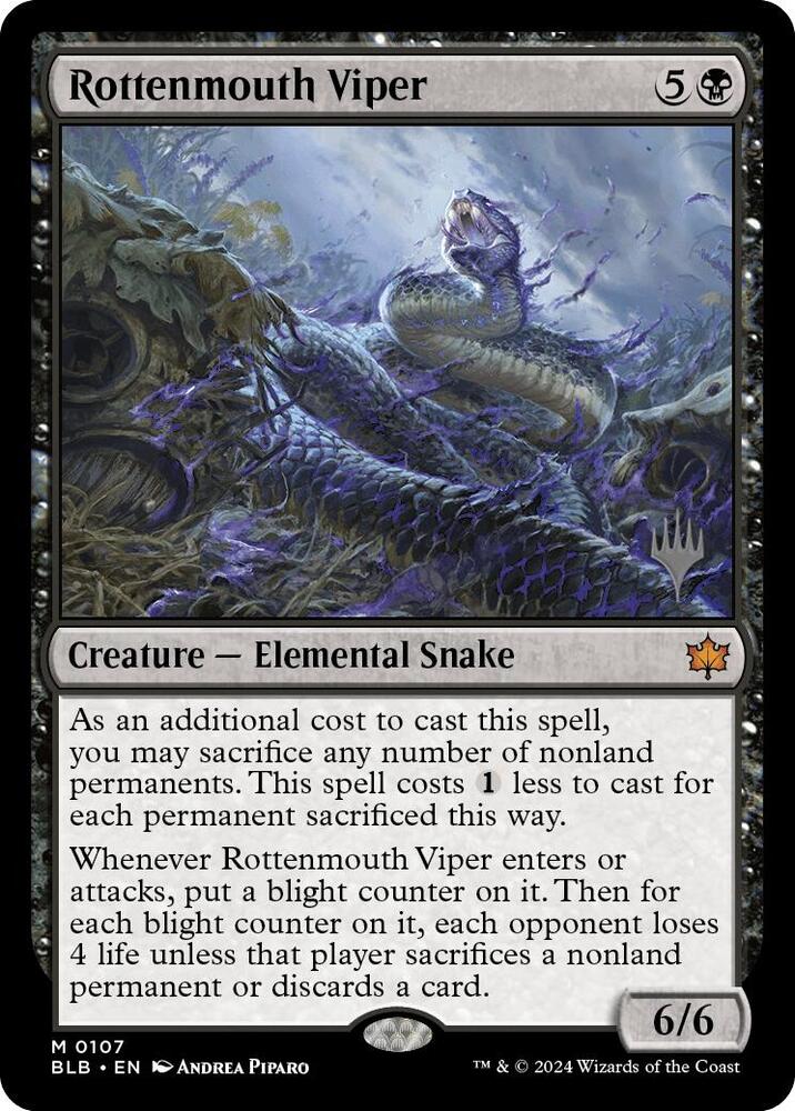 Rottenmouth Viper 107 card from Promo Pack: Bloomburrow