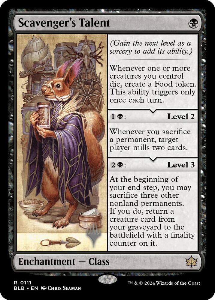 Scavenger's Talent 111 card from Promo Pack: Bloomburrow