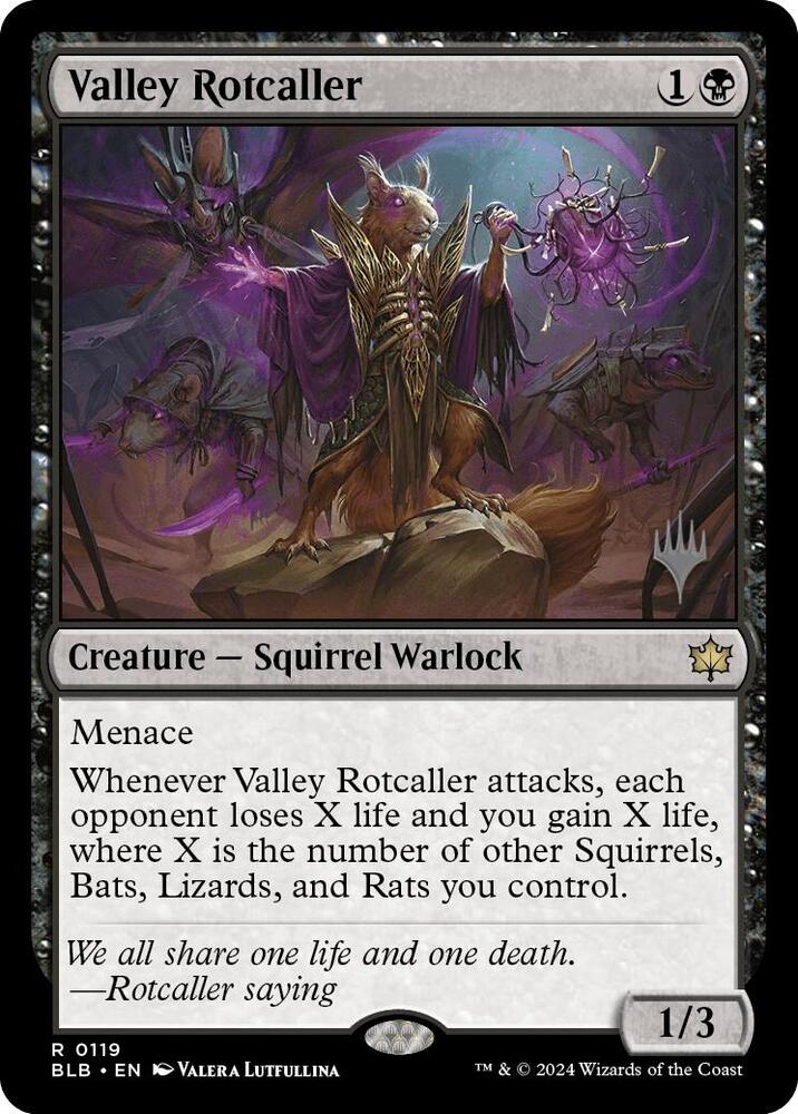 Valley Rotcaller 119 card from Promo Pack: Bloomburrow