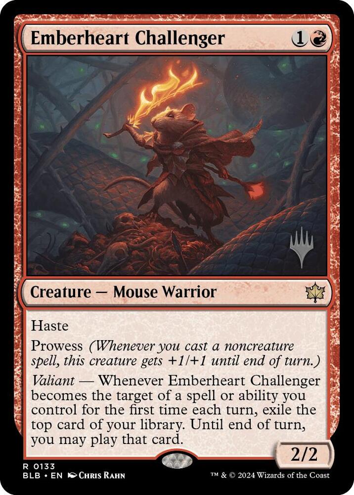 Emberheart Challenger 133 card from Promo Pack: Bloomburrow