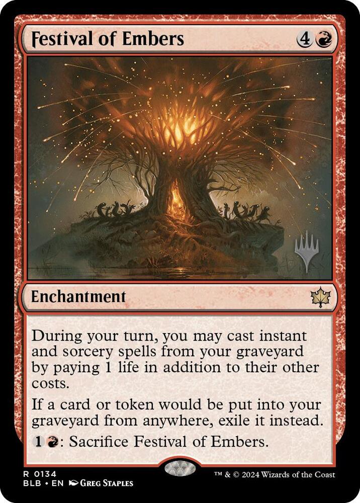 Festival of Embers 134 card from Promo Pack: Bloomburrow