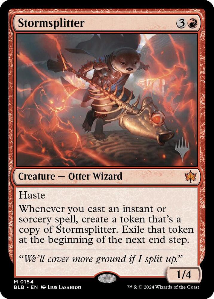 Stormsplitter 154 card from Promo Pack: Bloomburrow