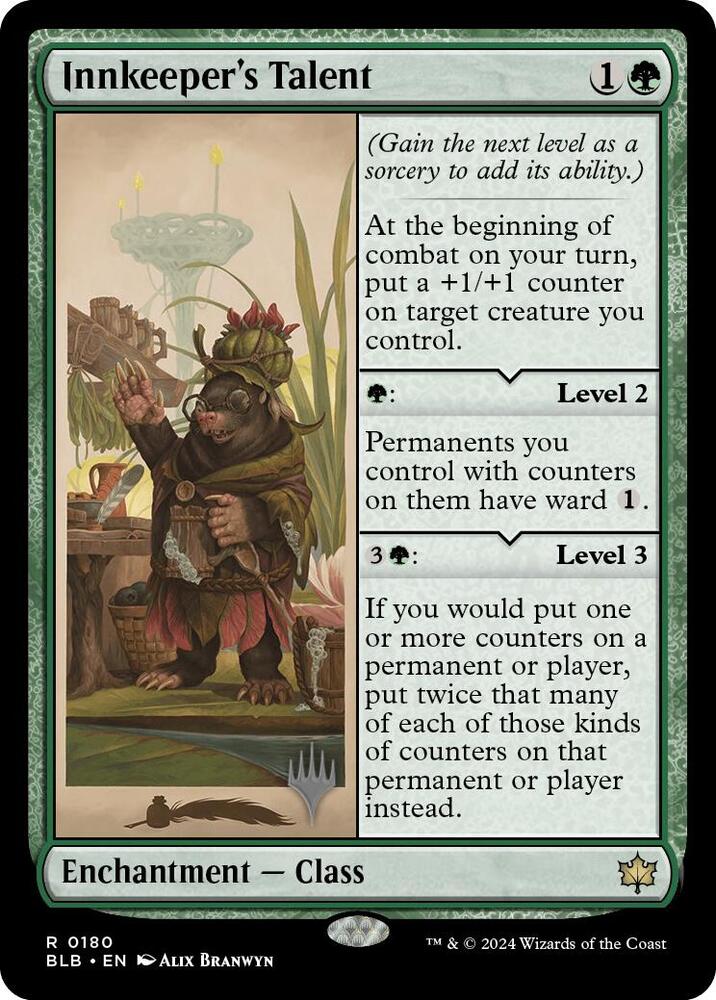 Innkeeper's Talent 180 card from Promo Pack: Bloomburrow