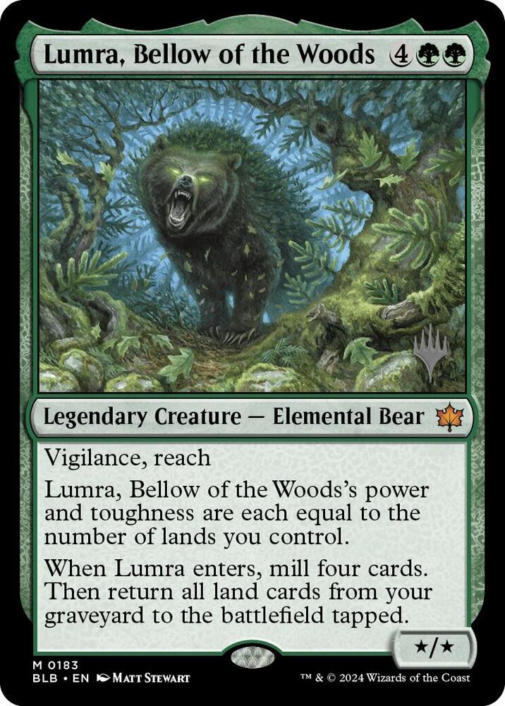 Lumra, Bellow of the Woods 183 card from Promo Pack: Bloomburrow