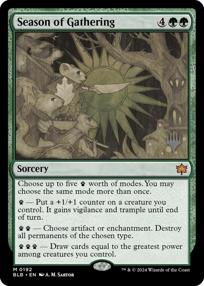 Season of Gathering 192 card from Promo Pack: Bloomburrow