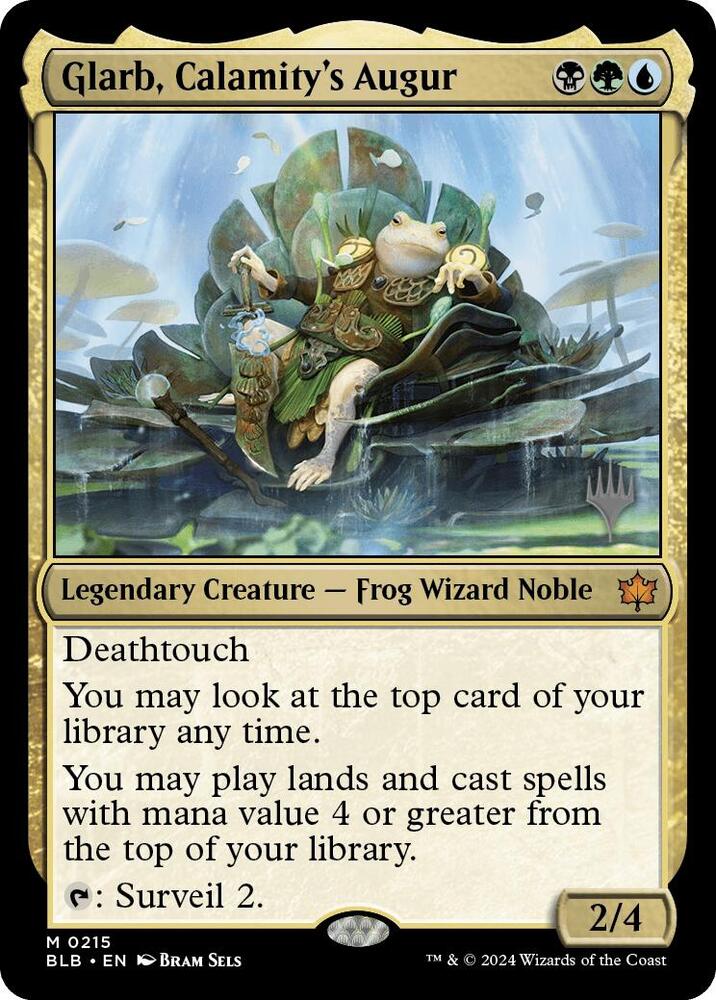 Glarb, Calamity's Augur 215 card from Promo Pack: Bloomburrow
