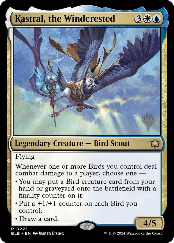 Kastral, the Windcrested 221 card from Promo Pack: Bloomburrow
