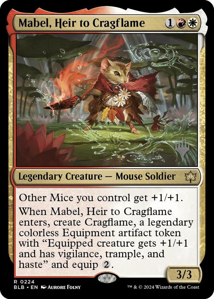 Mabel, Heir to Cragflame 224 card from Promo Pack: Bloomburrow