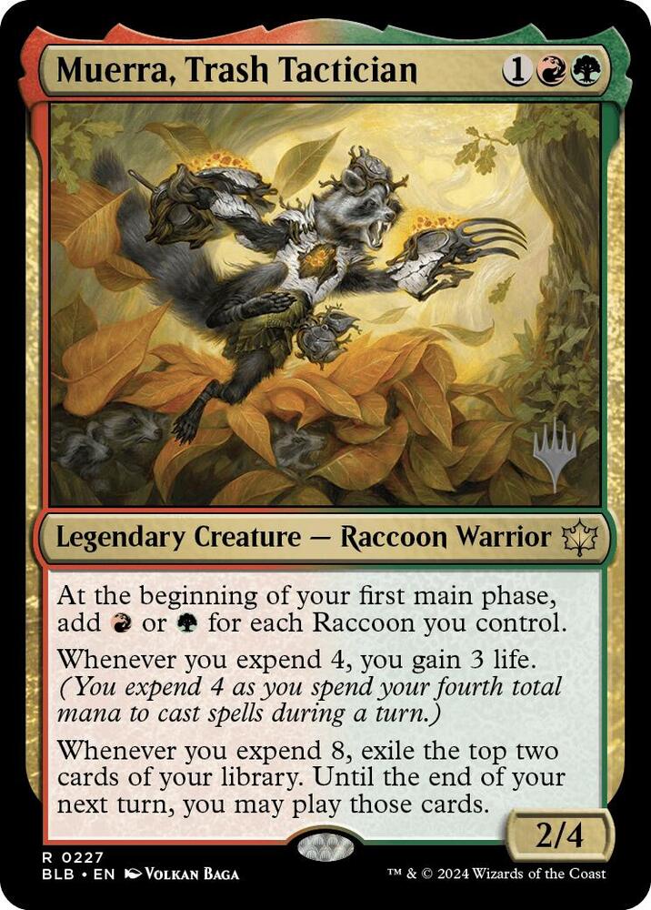 Muerra, Trash Tactician 227 card from Promo Pack: Bloomburrow