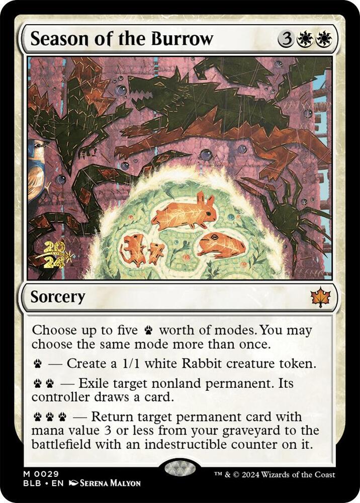 Season of the Burrow 29 card from Prerelease Cards
