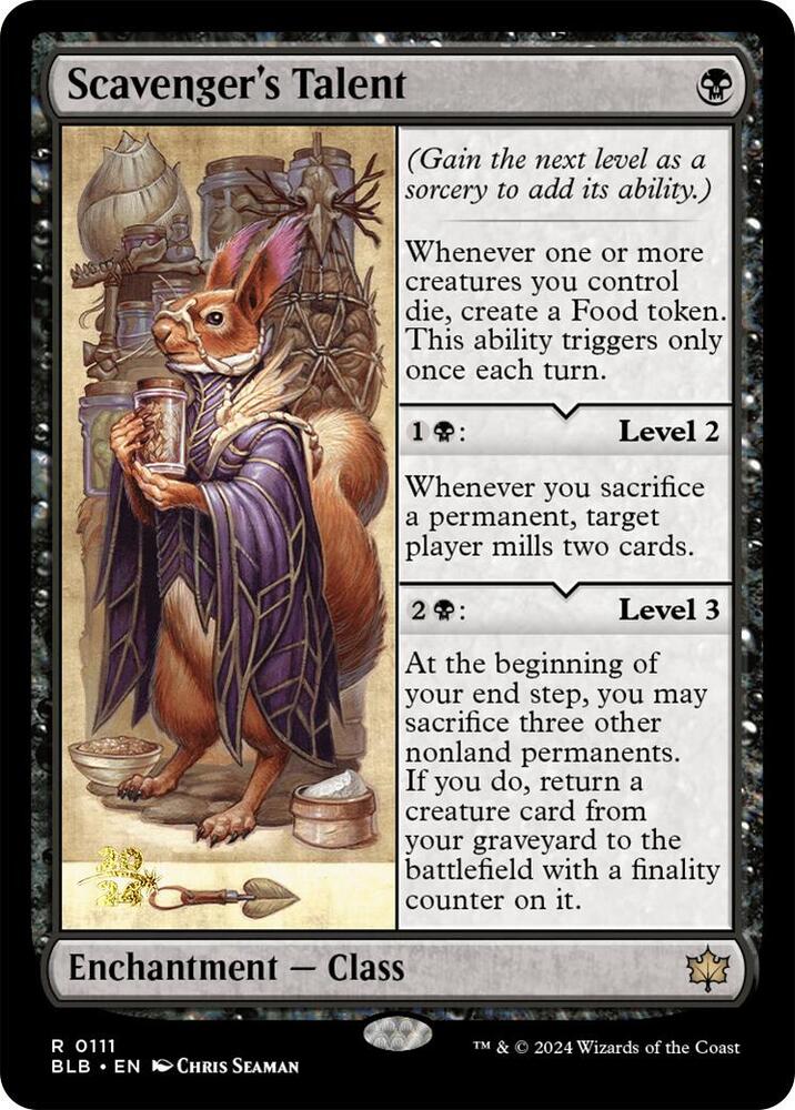 Scavenger's Talent 111 card from Prerelease Cards