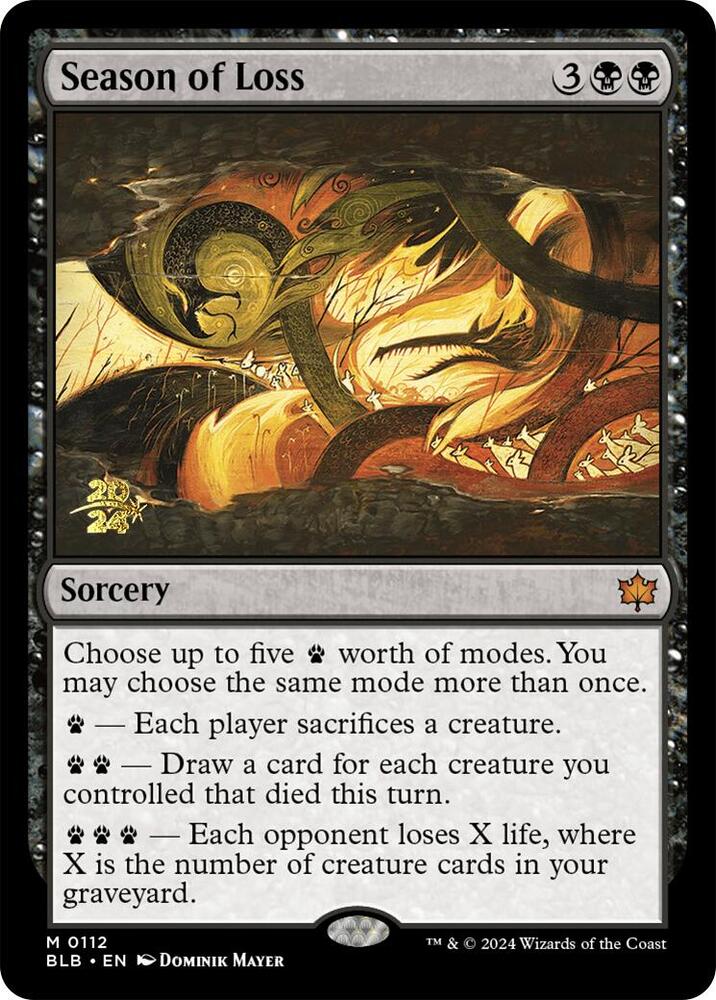 Season of Loss 112 card from Prerelease Cards