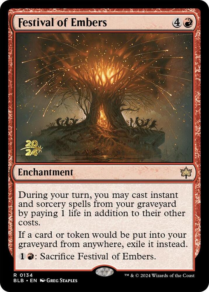 Festival of Embers 134 card from Prerelease Cards