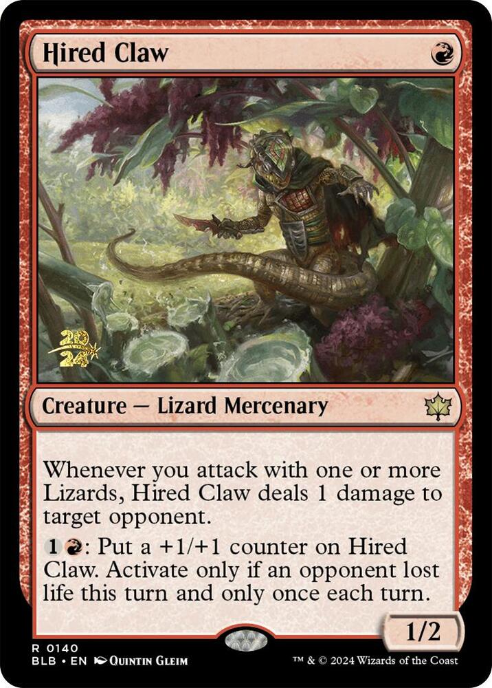 Hired Claw 140 card from Prerelease Cards