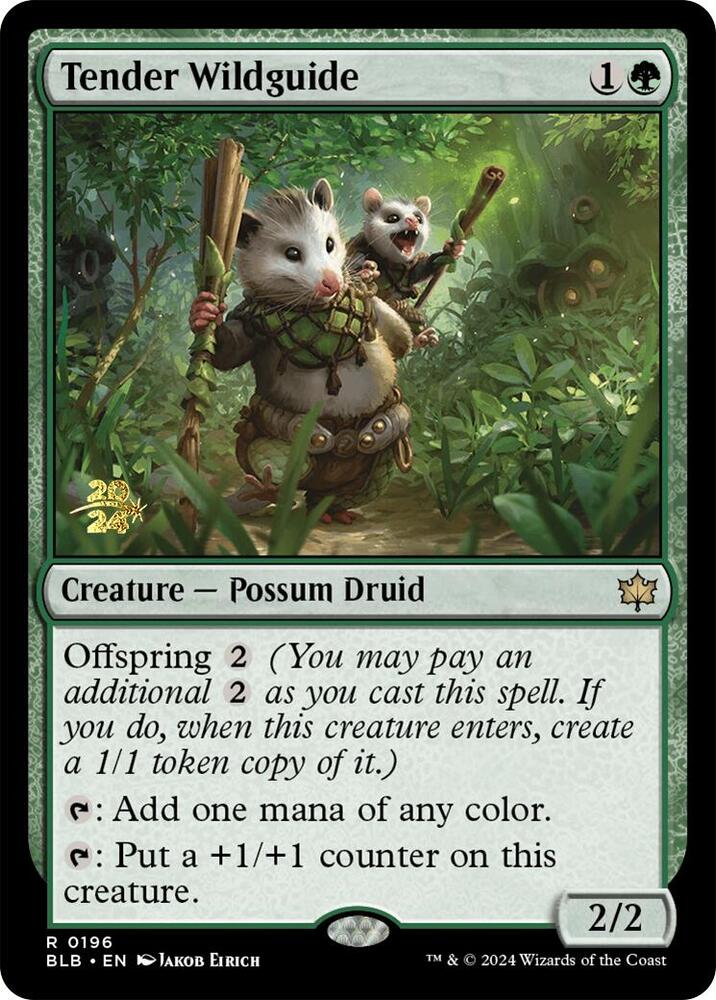 Tender Wildguide 196 card from Prerelease Cards