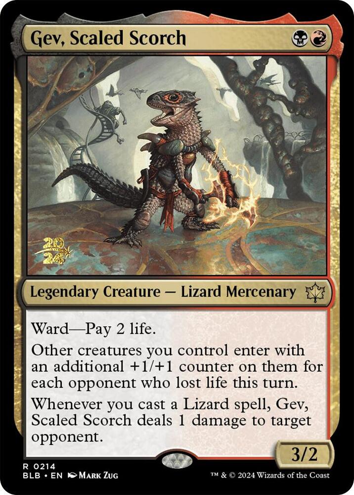 Gev, Scaled Scorch 214 card from Prerelease Cards