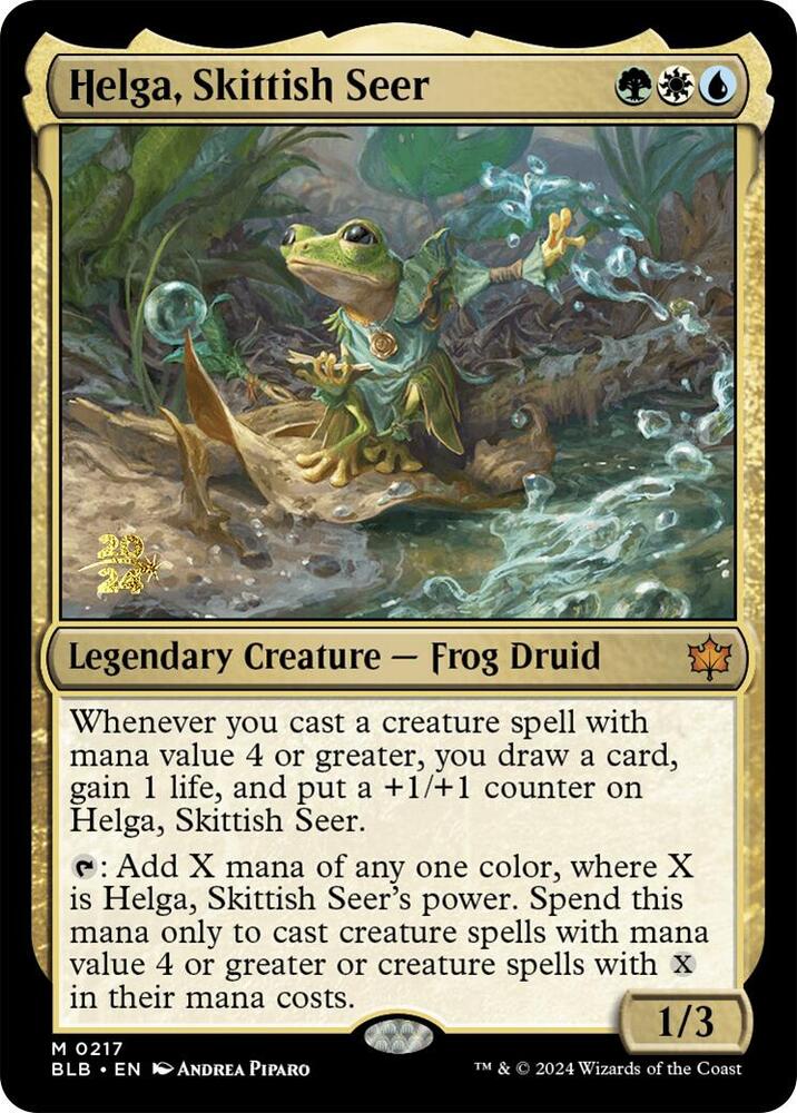 Helga, Skittish Seer 217 card from Prerelease Cards