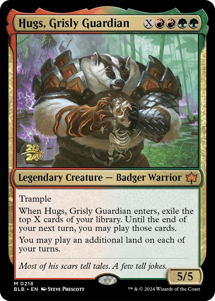 Hugs, Grisly Guardian 218 card from Prerelease Cards