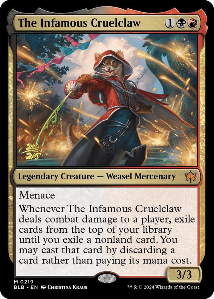The Infamous Cruelclaw 219 card from Prerelease Cards