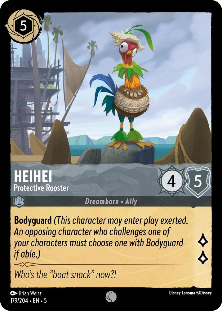 HeiHei - Protective Rooster 179/204 card from Shimmering Skies