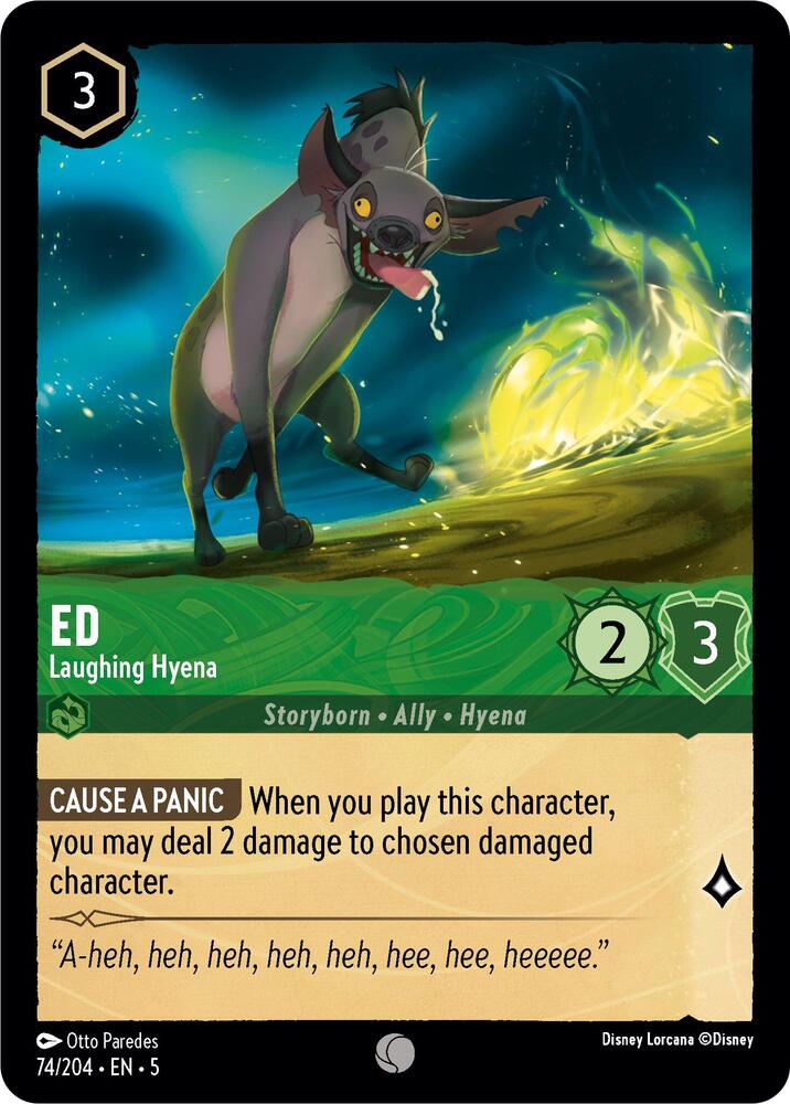 Ed - Laughing Hyena 74/204 card from Shimmering Skies
