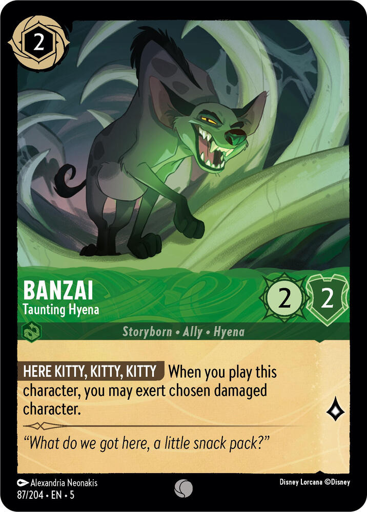 Banzai - Taunting Hyena 87/204 card from Shimmering Skies