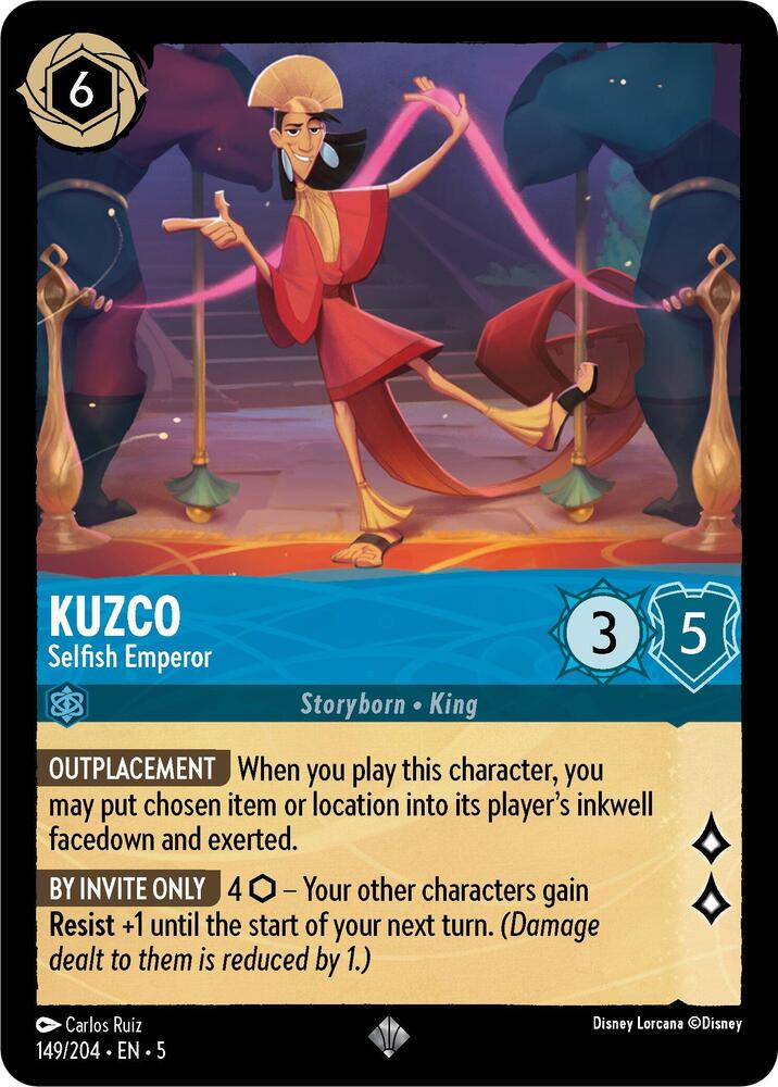 Kuzco - Selfish Emperor 149/204 card from Shimmering Skies