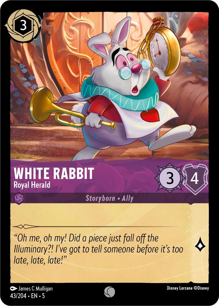 White Rabbit - Royal Herald 43/204 card from Shimmering Skies