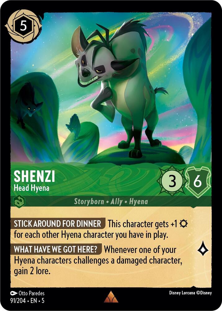 Shenzi - Head Hyena 91/204 card from Shimmering Skies