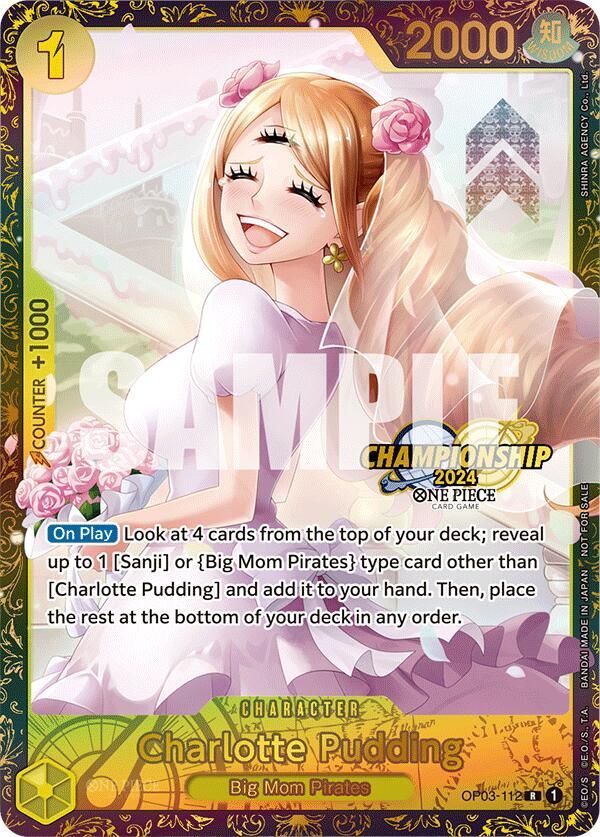 Charlotte Pudding (Championship 2024) OP03-112 card from One Piece Promotion Cards