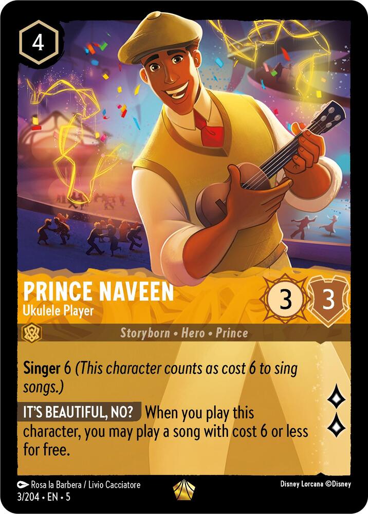 Prince Naveen - Ukulele Player 3/204 card from Shimmering Skies