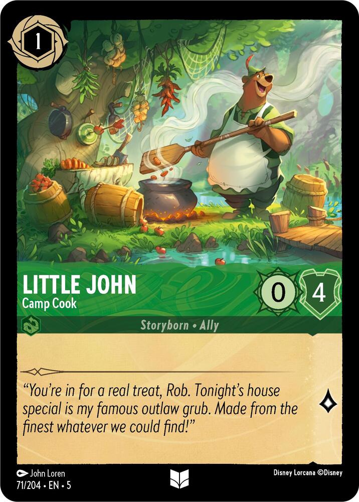 Little John - Camp Cook 71/204 card from Shimmering Skies