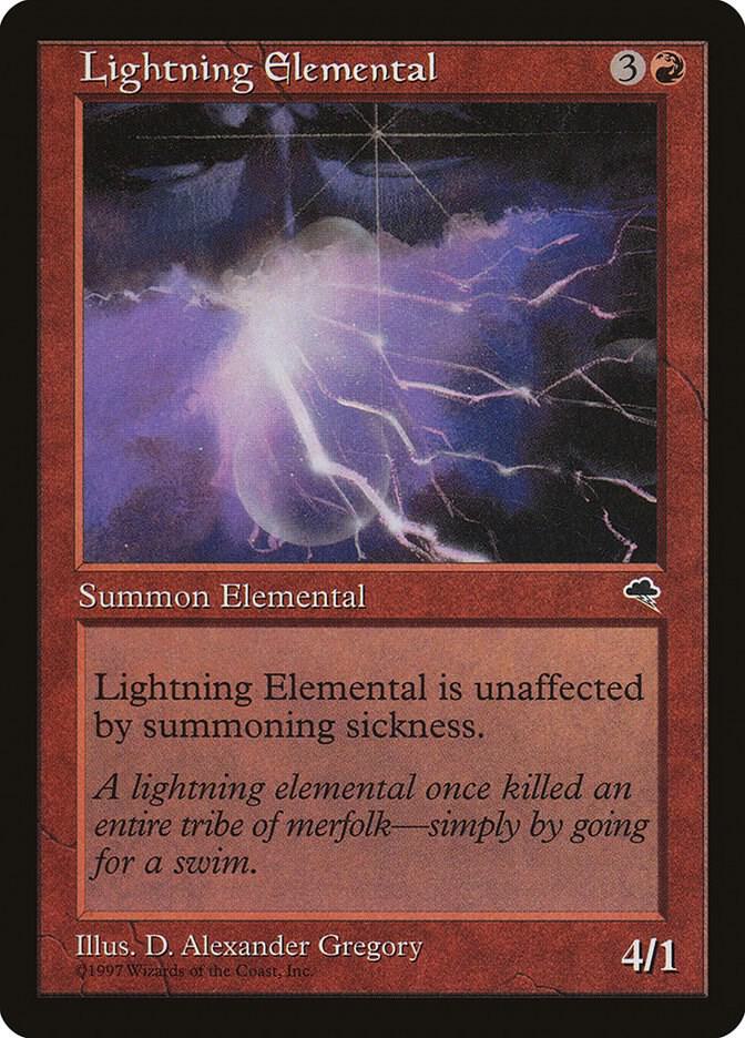 Lightning Elemental 186 card from Tempest