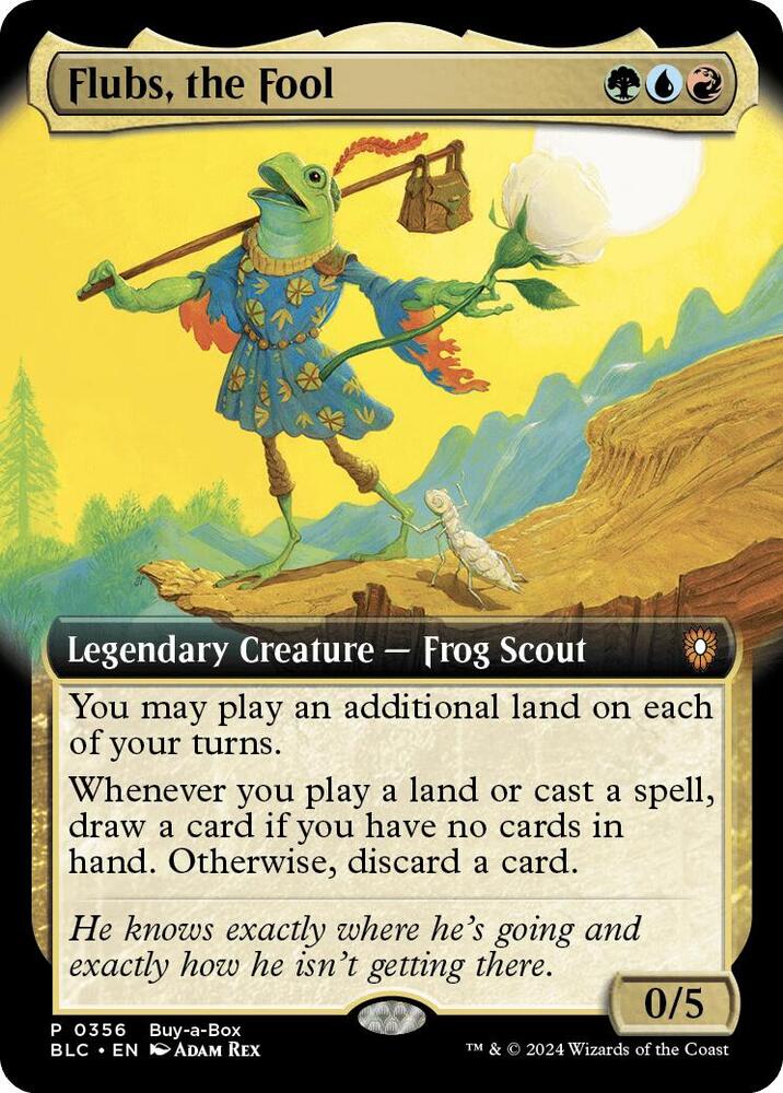 Flubs, the Fool (Extended Art) 356 card from Buy-A-Box Promos