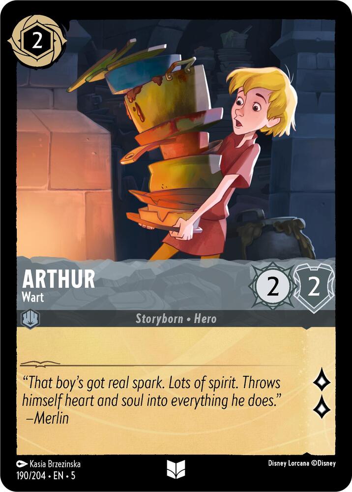 Arthur - Wart 190/204 card from Shimmering Skies