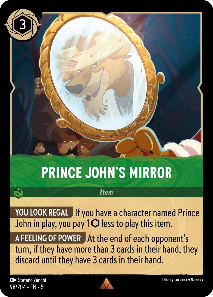 Prince John's Mirror 98/204 card from Shimmering Skies