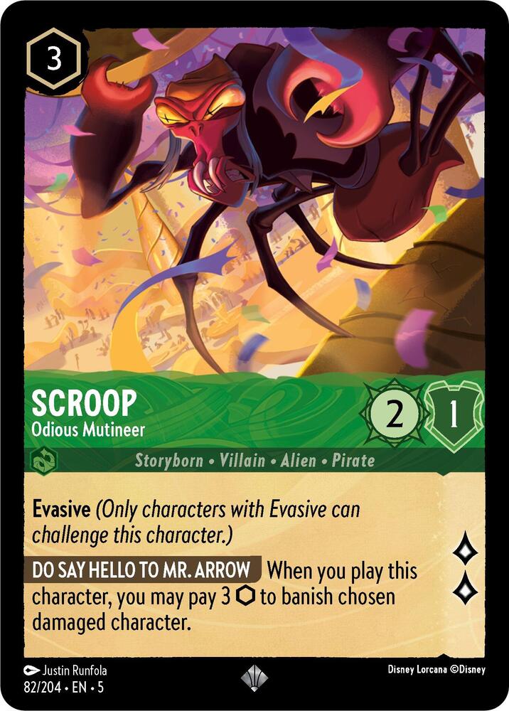 Scroop - Odious Mutineer 82/204 card from Shimmering Skies