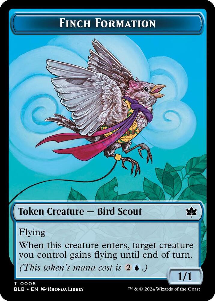 Finch Formation Token 6 card from Bloomburrow