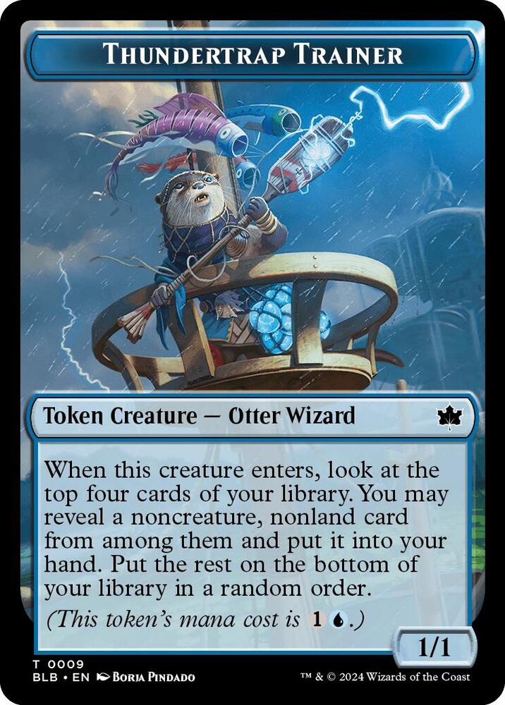 Thundertrap Trainer Token 9 card from Bloomburrow
